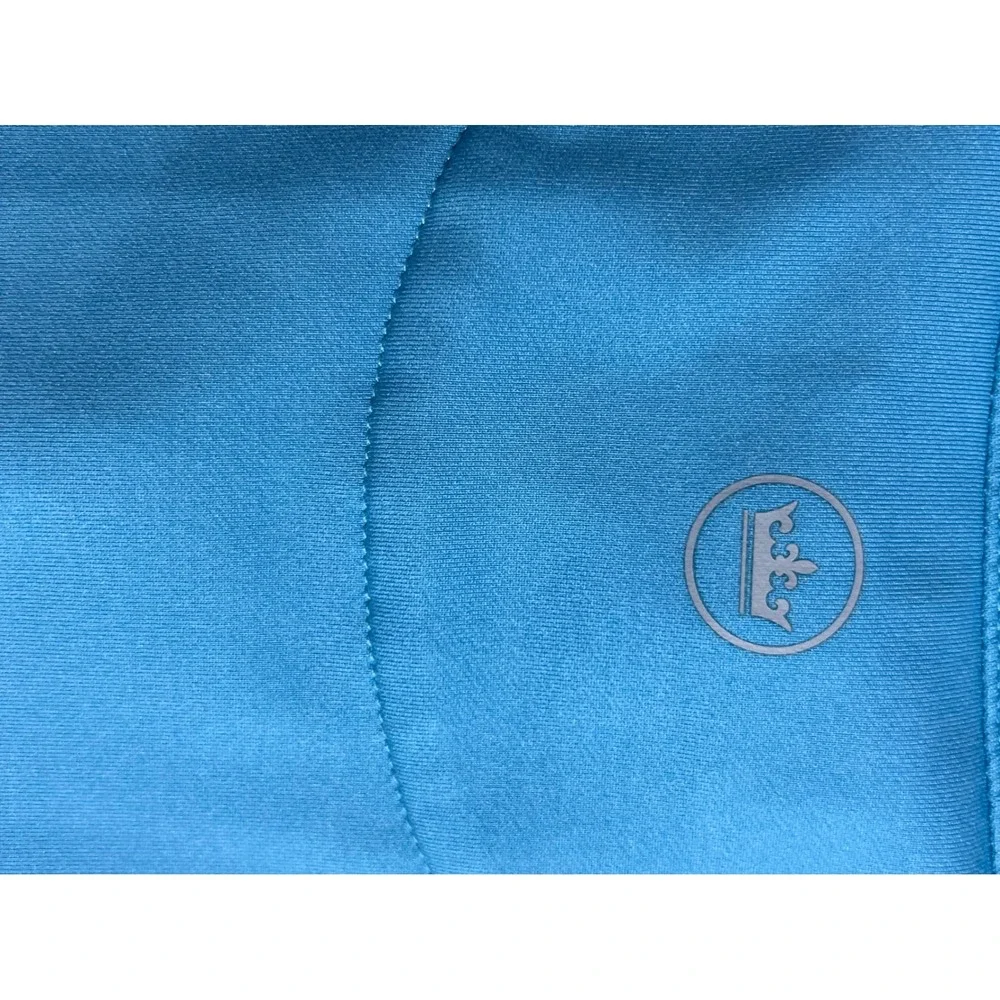 Peter Millar Mens Light Blue 1/4 Zip Golf Vest Performance MC 1918 Logo XLTesirt
